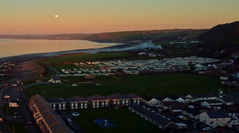 Scenic sunset over the Aberaeron